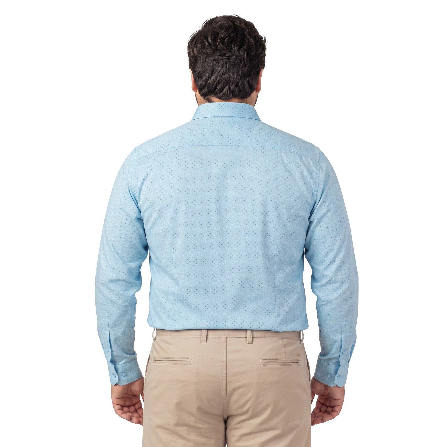Camisa estampada 571 diseño celeste medio regular fit | MASX Chile
