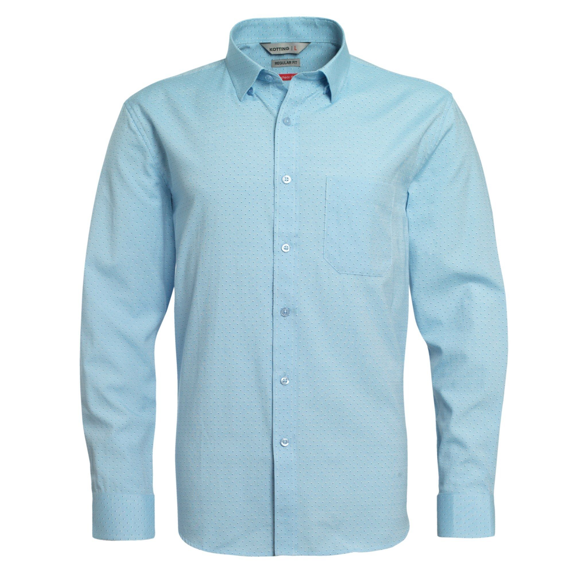 Camisa estampada 571 diseño celeste medio regular fit | MASX Chile