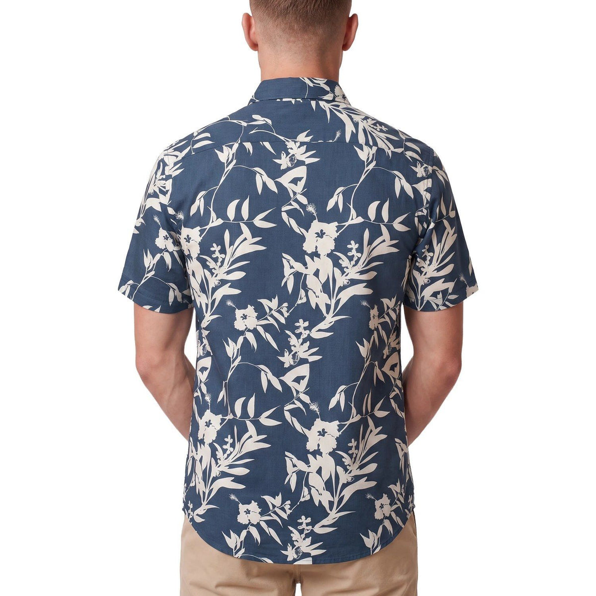 Camisa m/c guayabera diseño 579 Azul Marino regular fit | MASX Chile