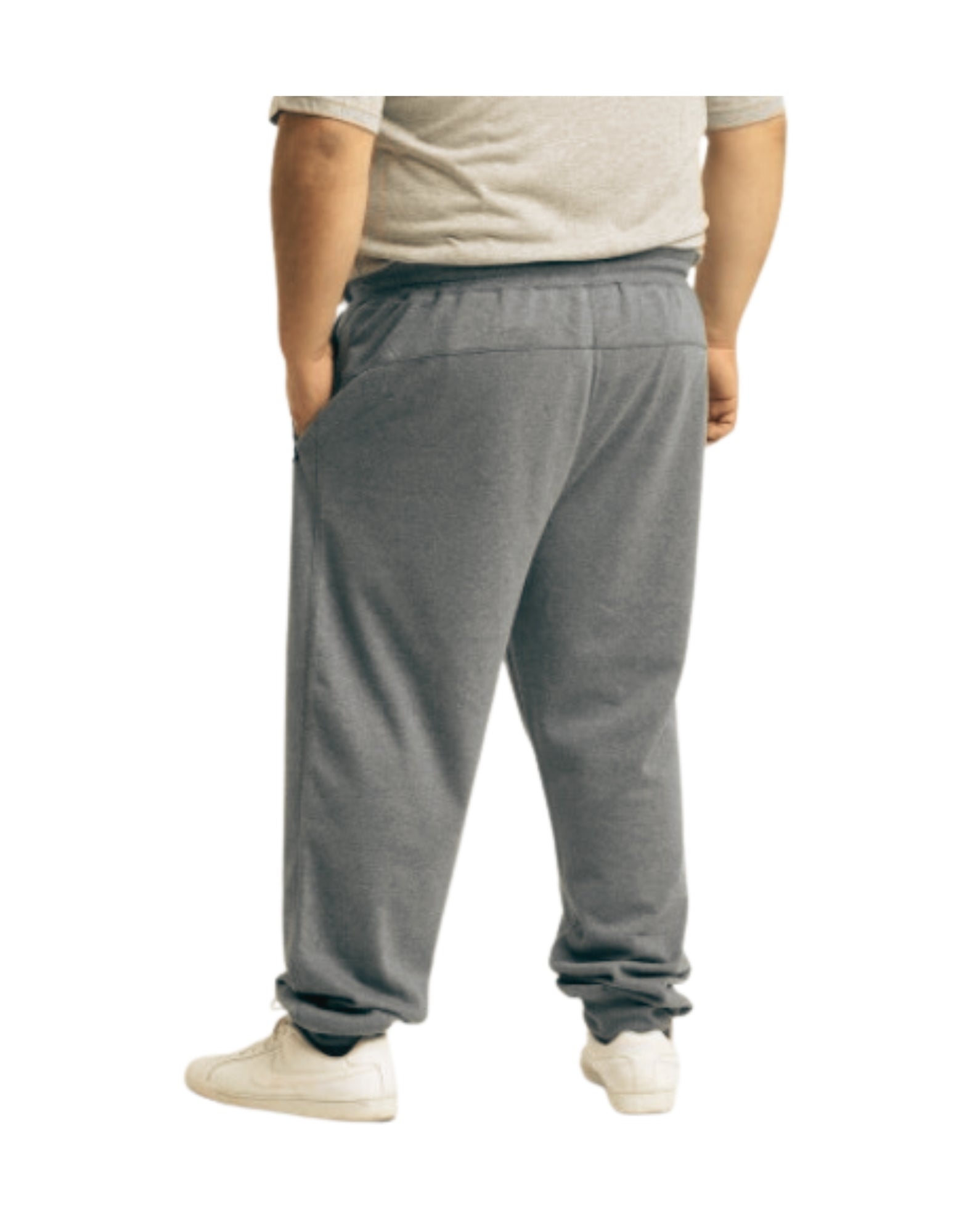 Pantalón de buzo jogger continuativo melange oscuro s/cierre