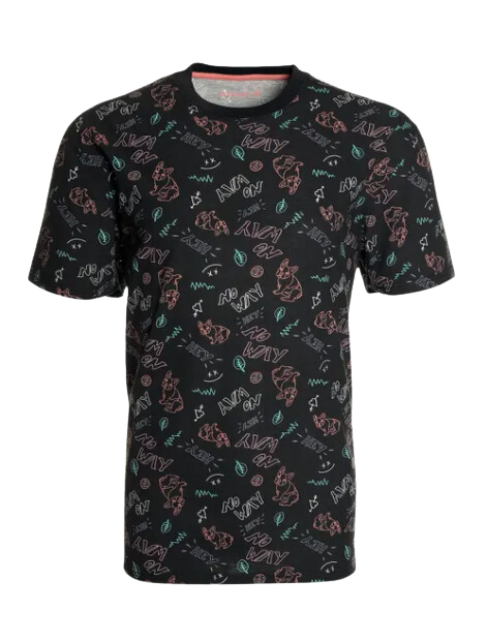 Polera cuello polo jersey print 005- Tallas Grandes