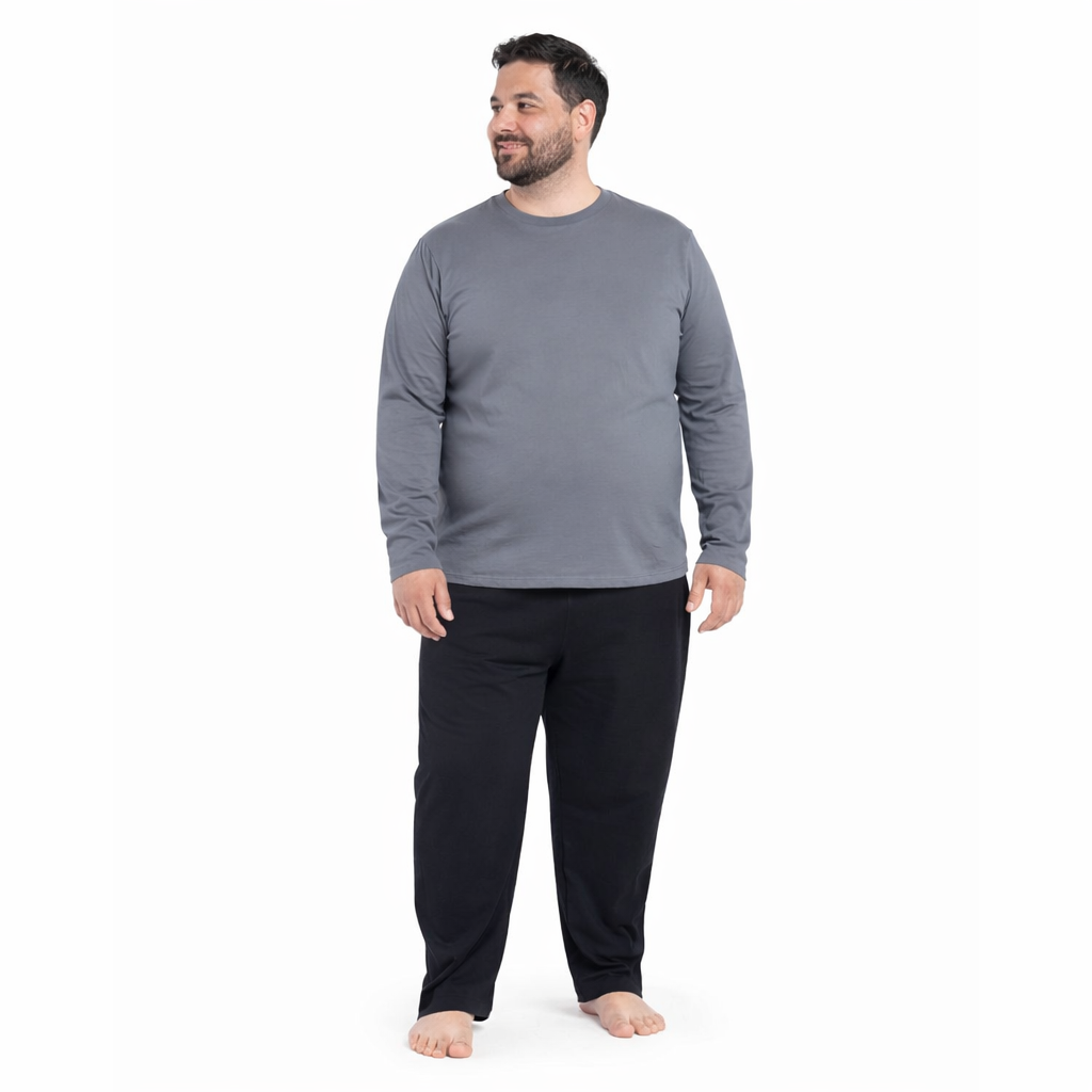 Pijama relax total 003 gris medio Tallas grandes | MASX Chile