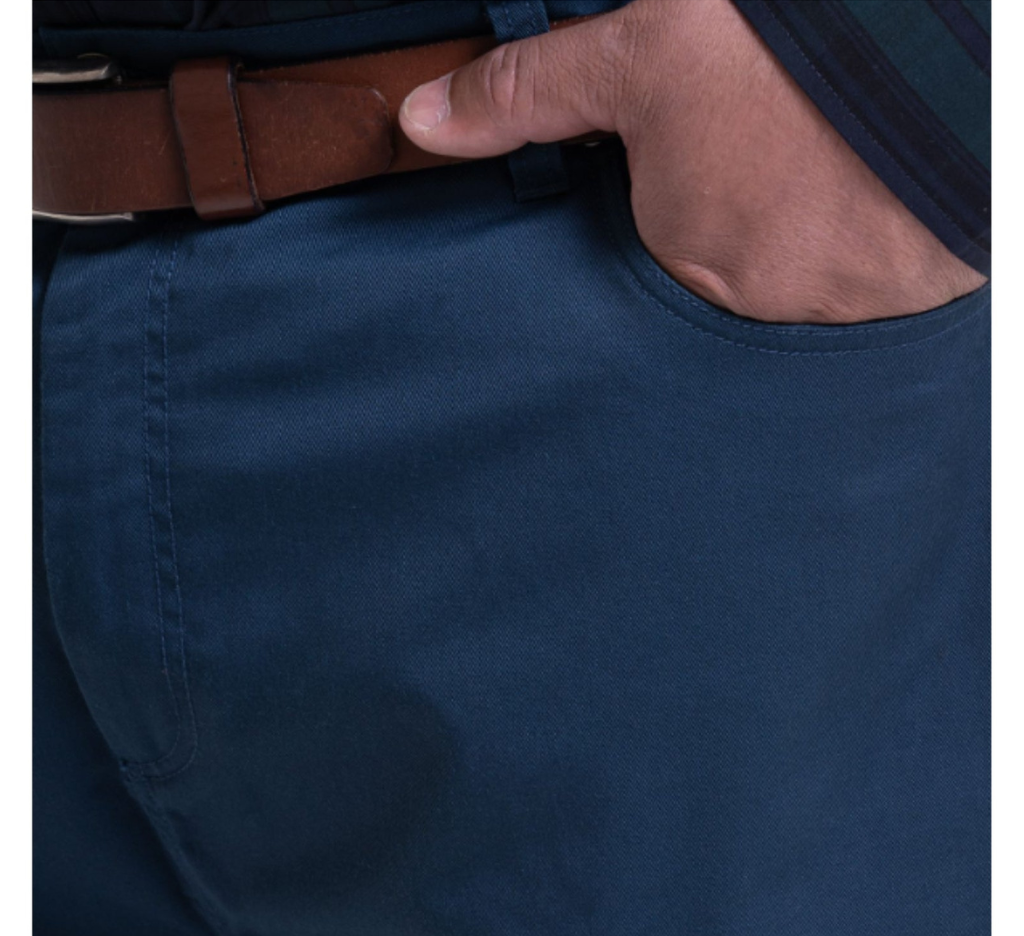 Pantalón 5 bolsillos 079 azul marino regular fit Tallas Grandes | MASX Chile