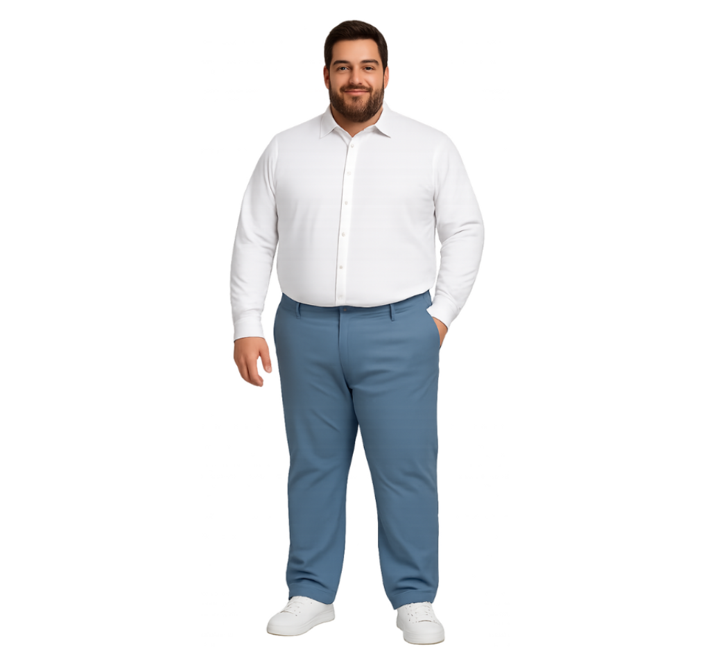 Pantalón 5 bolsillos tc twill 072 celeste medio Tallas Grandes | MASX Chile