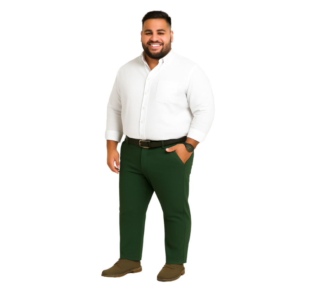 Pantalón 5 bolsillos tussore 017 verde musgo  Tallas Grandes | MASX Chile