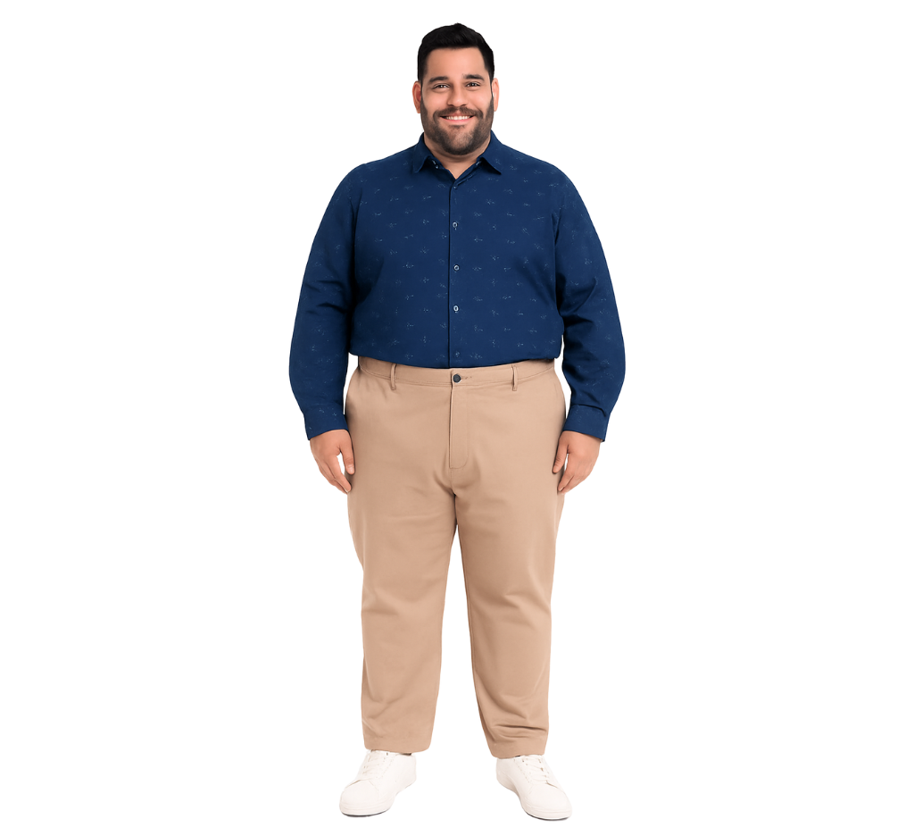 Pantalón Tru frente plano slim fit spandex 029 Taupe Tallas Grandes | MASX Chile