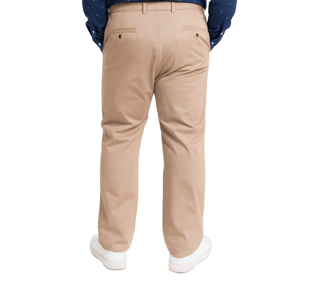 Pantalón Tru frente plano slim fit spandex 029 Taupe Tallas Grandes | MASX Chile