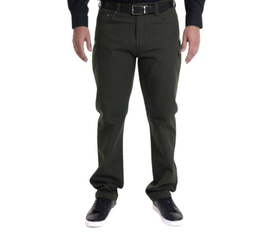 Pantalón canvas 5 bolsillos 017 verde musgo Tallas Grandes | MASX Chile