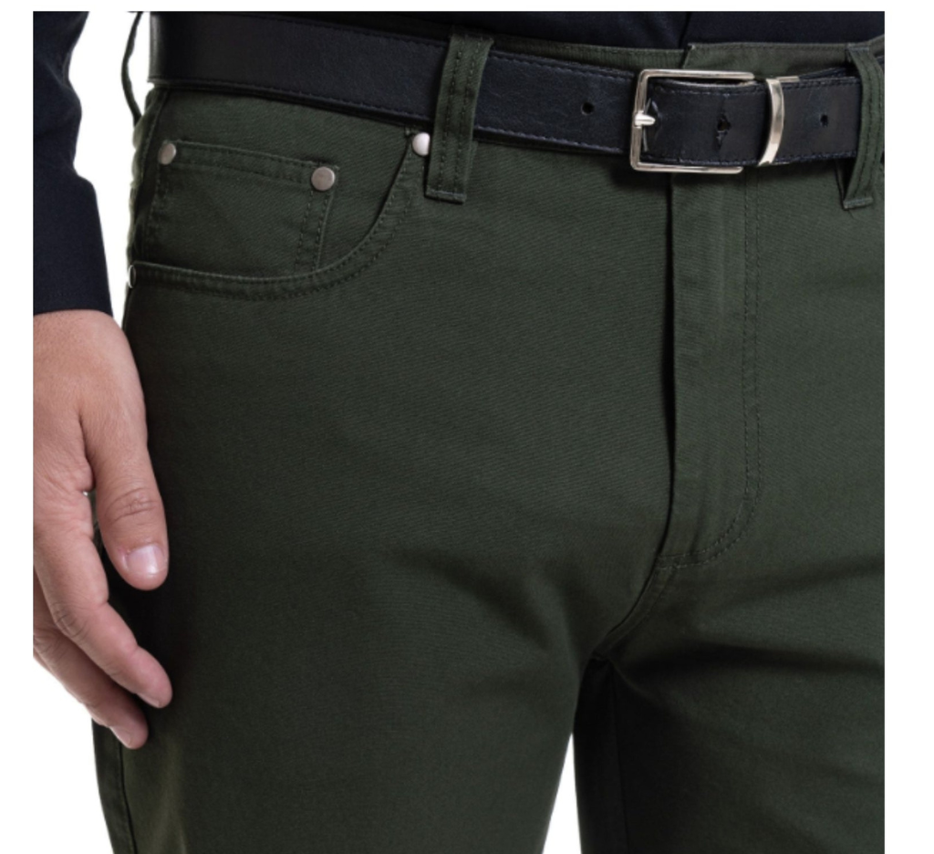 Pantalón canvas 5 bolsillos 017 verde musgo Tallas Grandes | MASX Chile