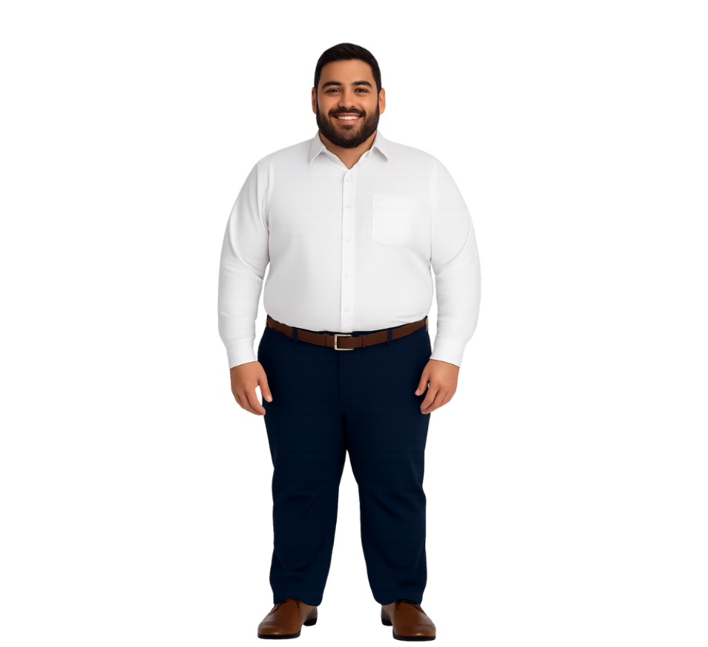 Pantalón canvas 5 bolsillos 077 azul regular fit  Tallas Grandes | MASX Chile