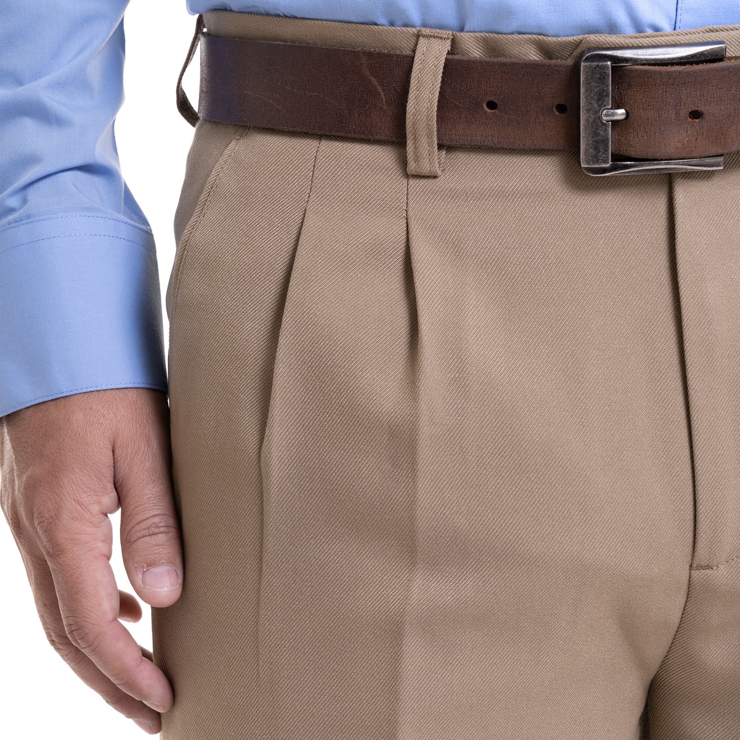 Pantalón casimir pinzado 032 beige oscuro Tallas Grandes | MASX Chile