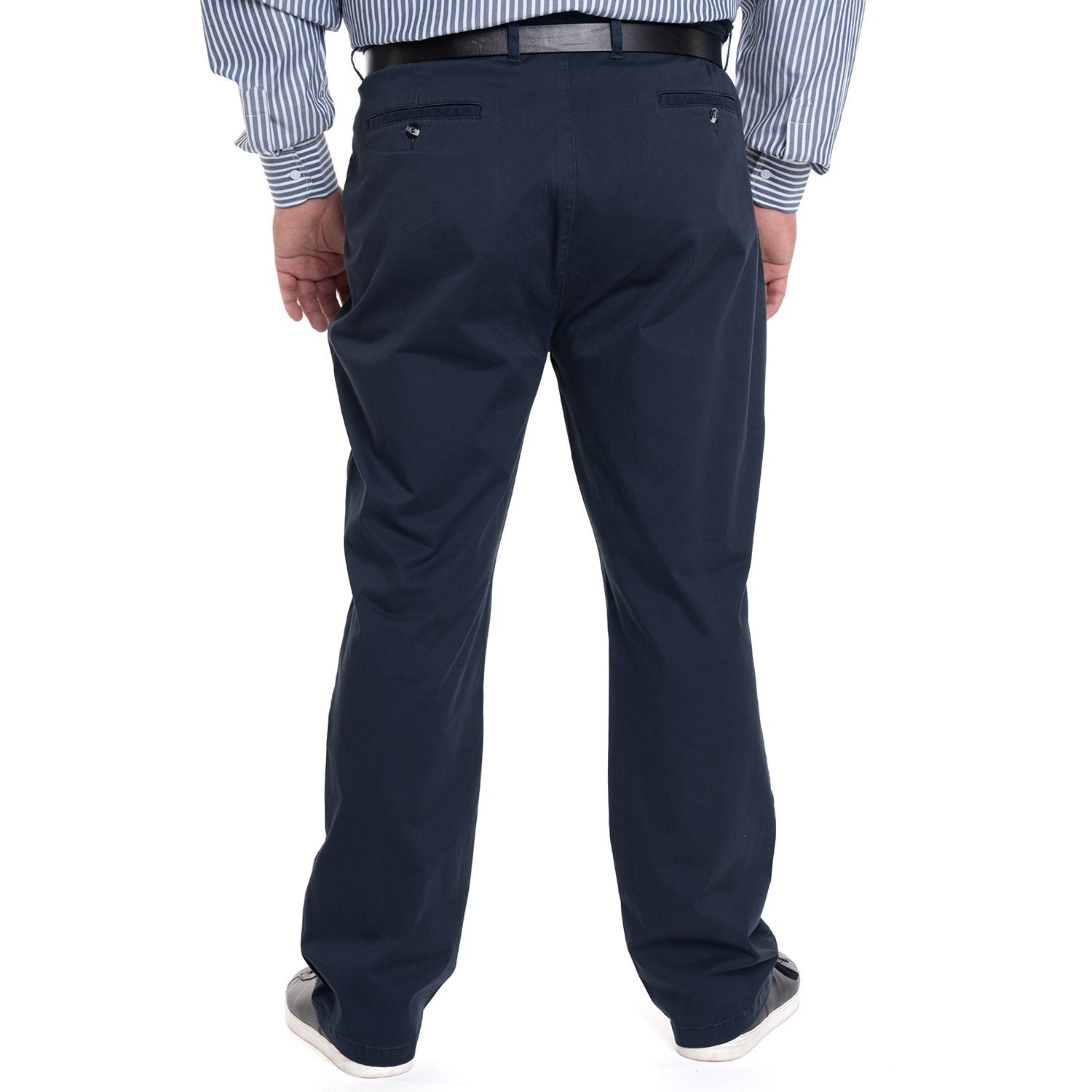 Pantalón frente plano regular fit spandex 079 azul marino | MASX Chile
