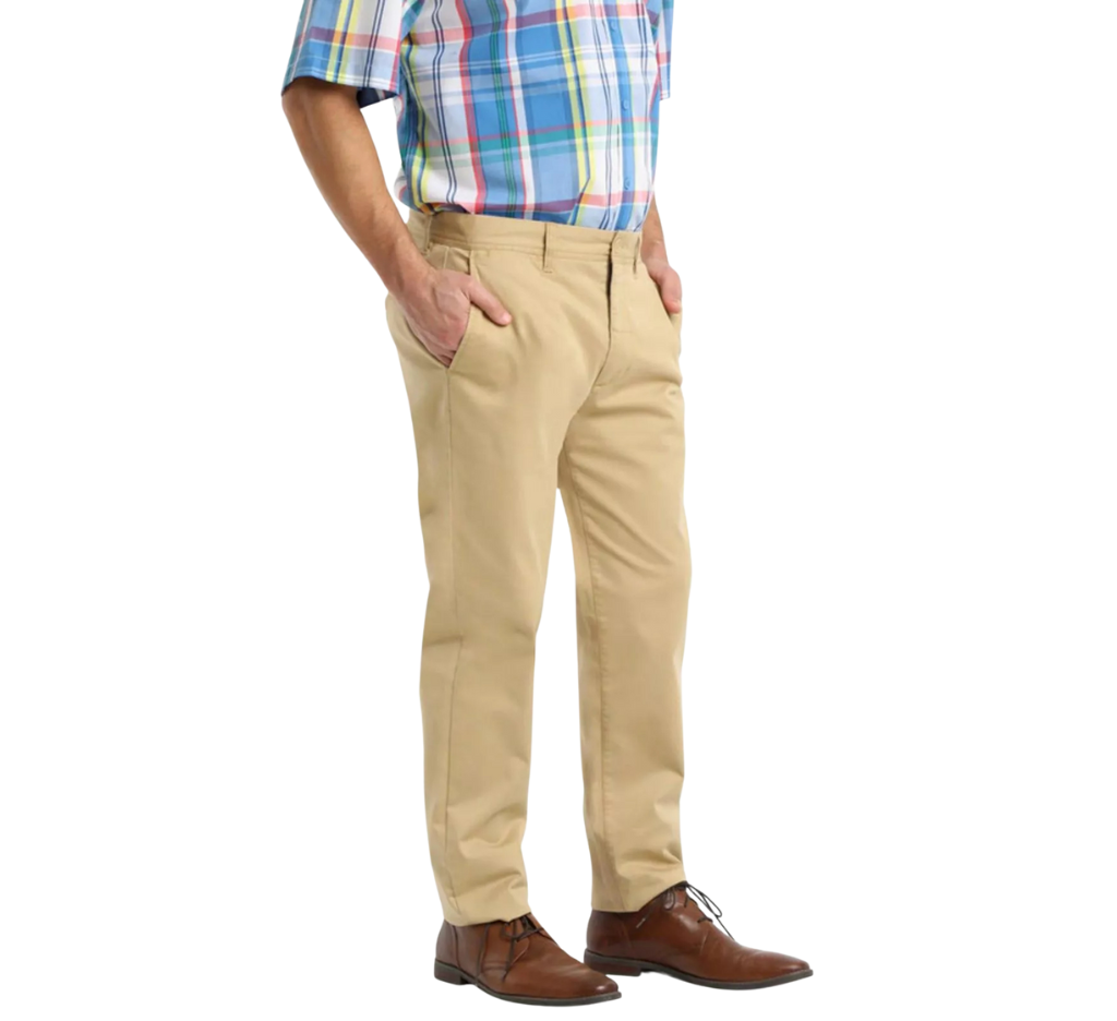 Pantalón frente plano slim fit spandex 034 arena | MASX Chile