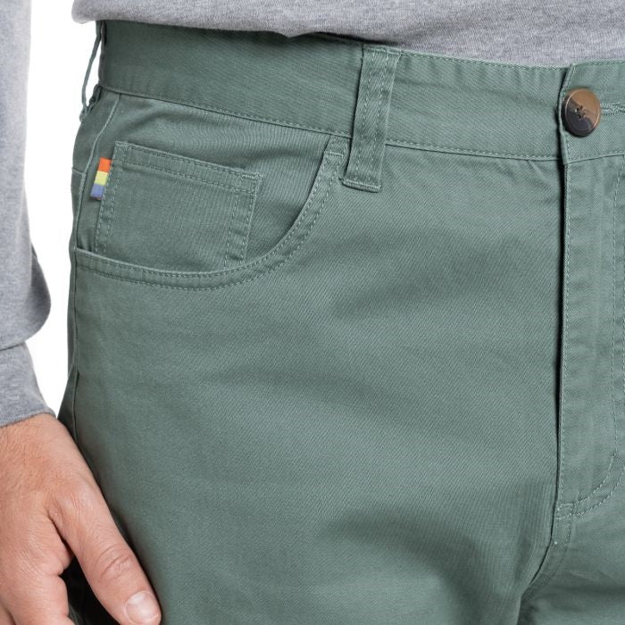 Pantalón hombre 5 bolsillos slim fit spandex 017 verde musgo trv Tallas Grandes | MASX Chile