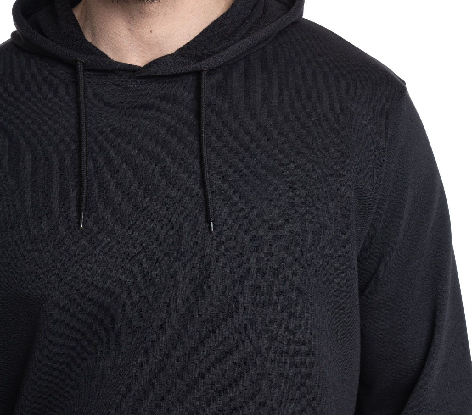 Polerón Hoodie 009 negro para hombre Tallas grandes | MASX Chile