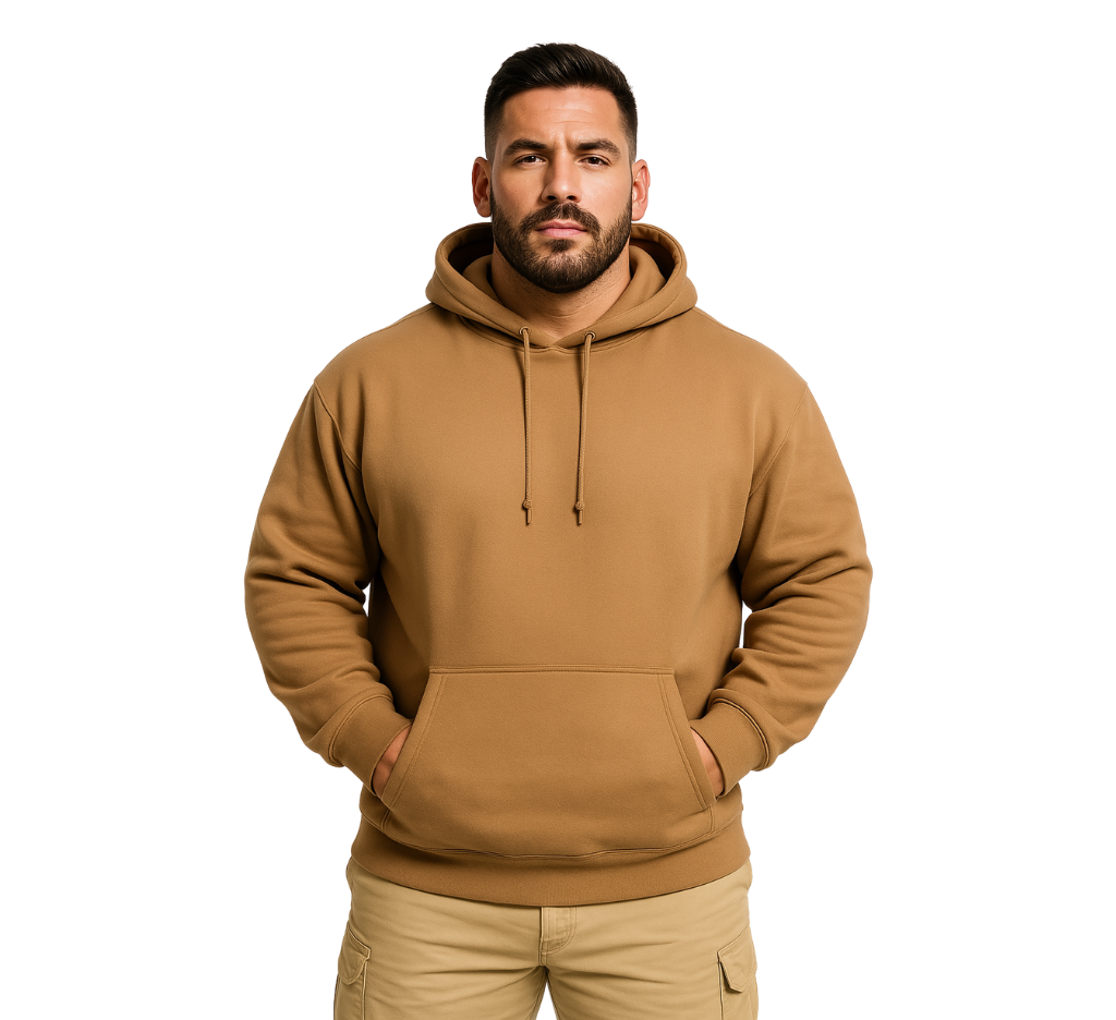 Polerón Hoodie Camel para hombre Tallas grandes | MASX Chile