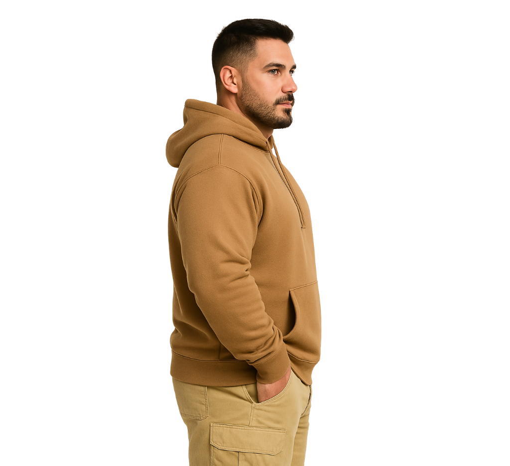 Polerón Hoodie Camel para hombre Tallas grandes | MASX Chile