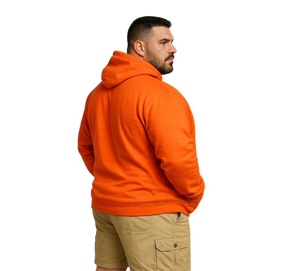 Polerón Hoodie Naranja para Hombre Tallas grandes | MASX Chile