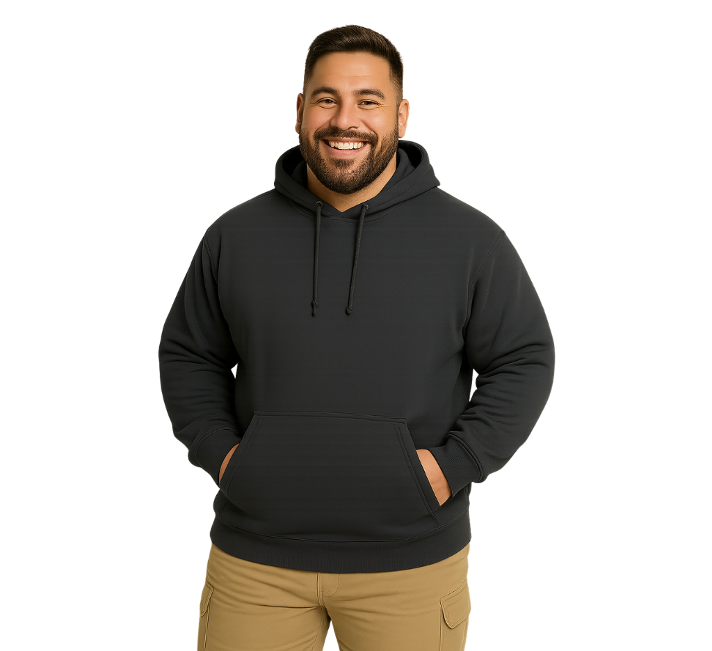Polerón Hoodie azul marino para hombre Tallas grandes | MASX Chile