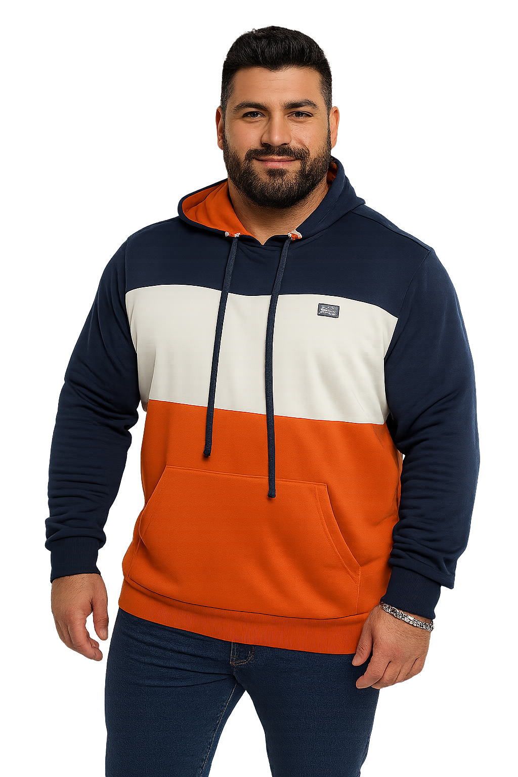 Polerón Hoodie la beach naranjo