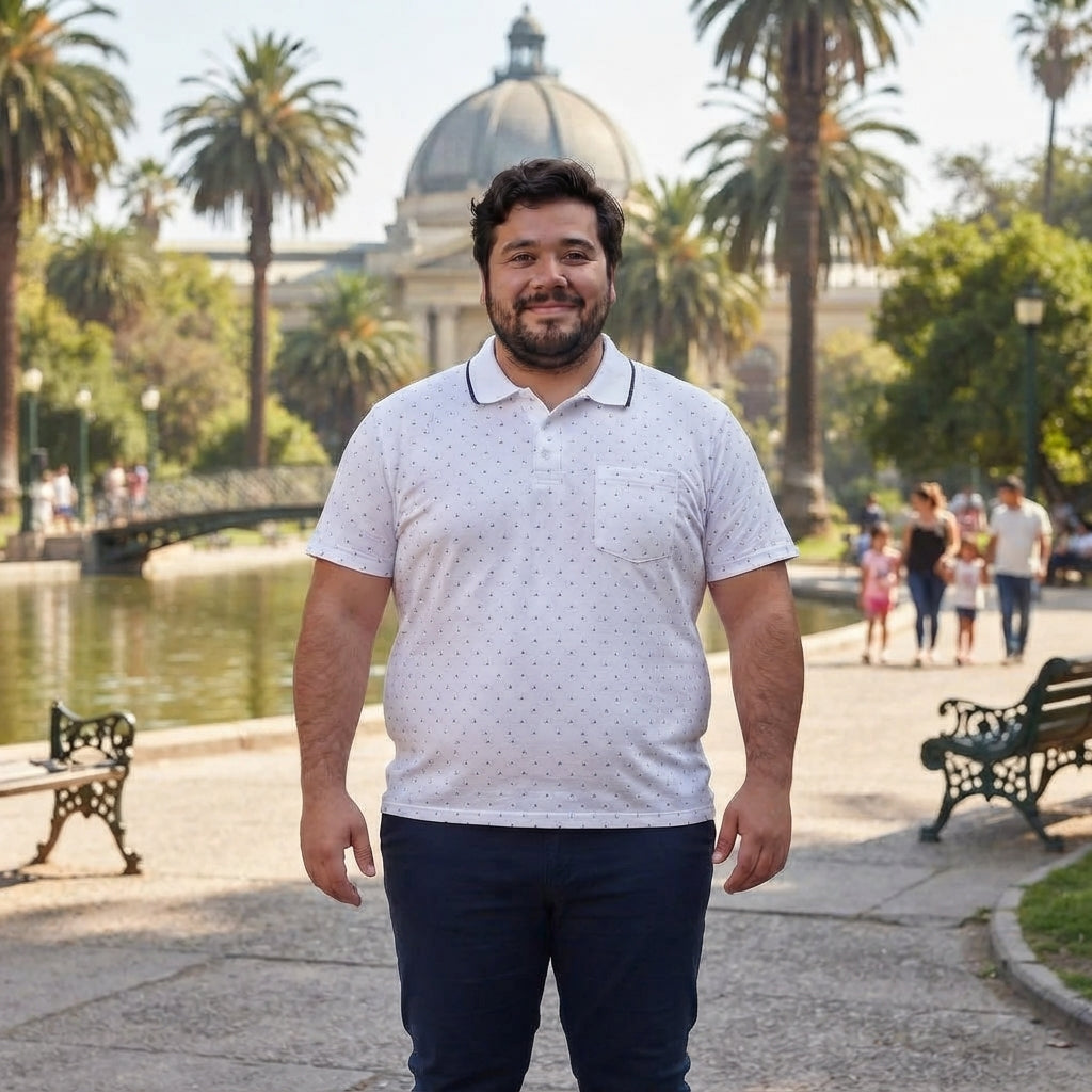 Polera Piqué Diseño 501 blanco | MASX Chile