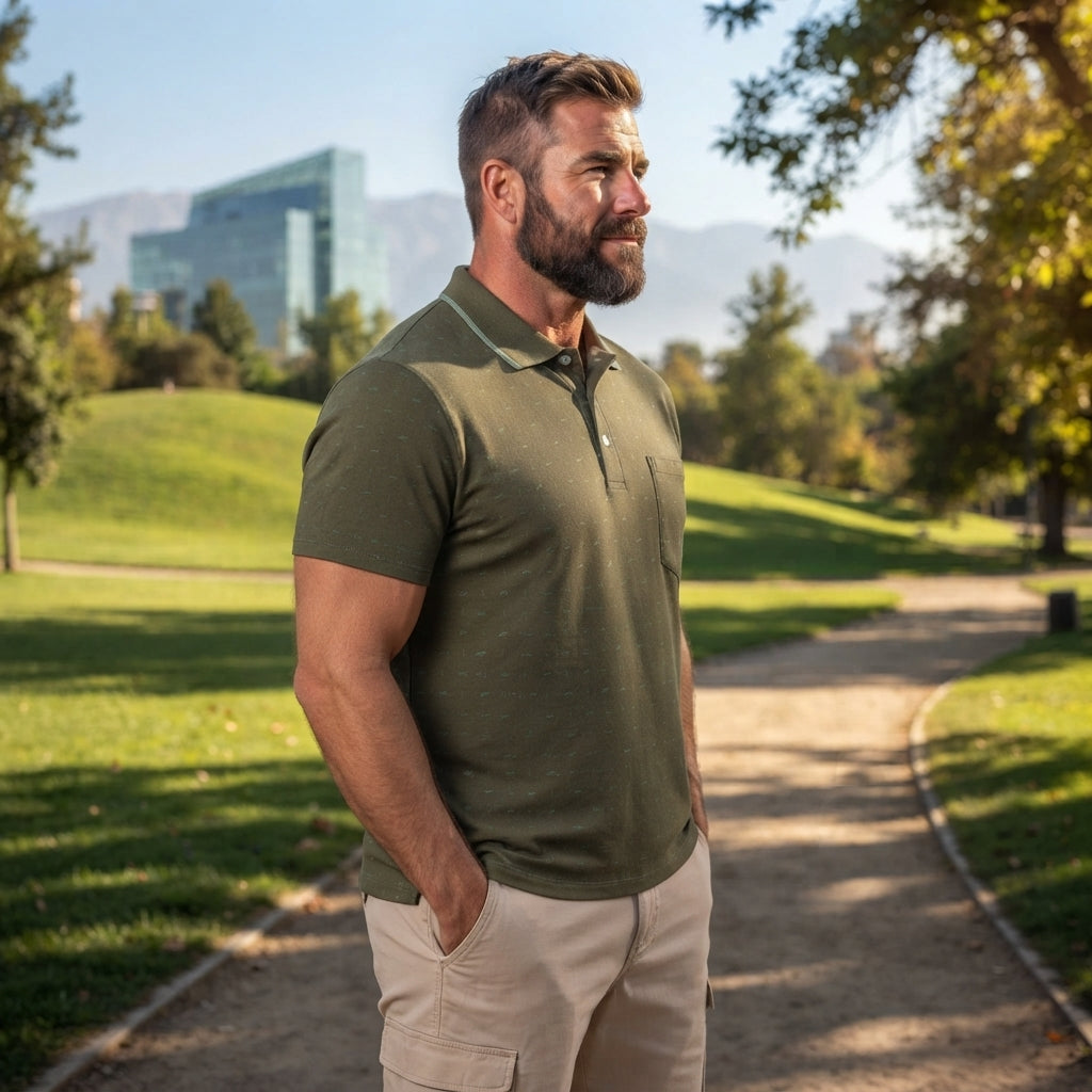 Polera Piqué Diseño 511 verde claro | MASX Chile