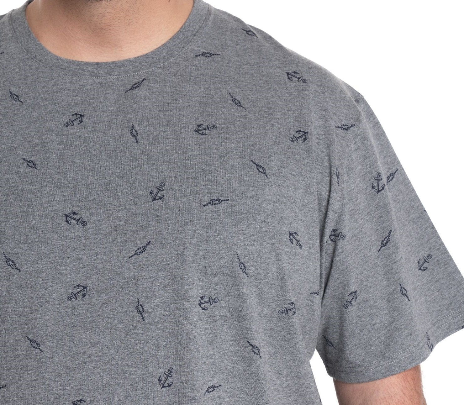 Polera full print 507 diseño melange medio talla grande | MASX Chile