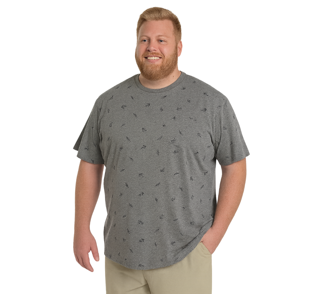 Polera full print 507 diseño melange medio talla grande | MASX Chile