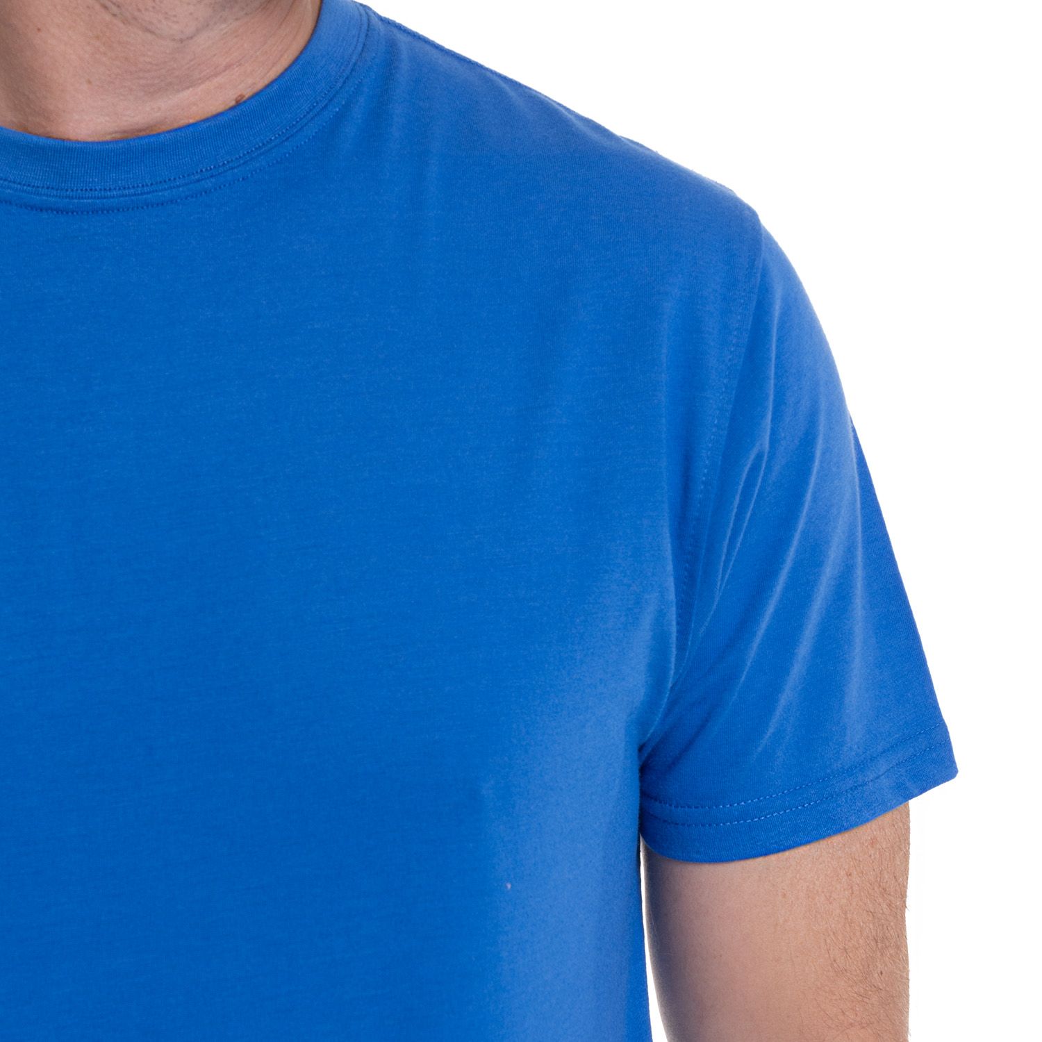 Polera jersey lisa kt 075 azul francia para hombre talla grande | MASX Chile