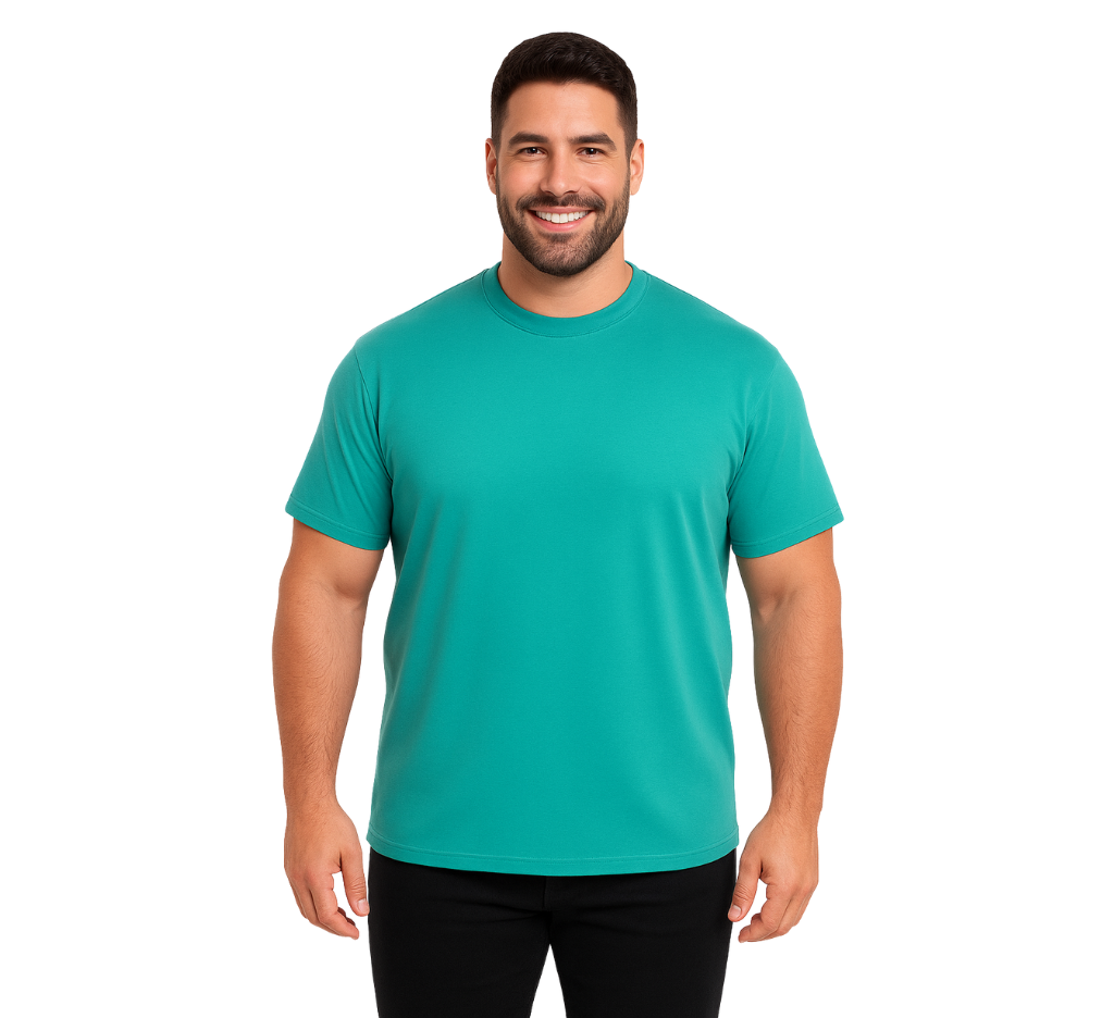 Polera jersey lisa kt 083 turquesa para hombre talla grande | MASX Chile