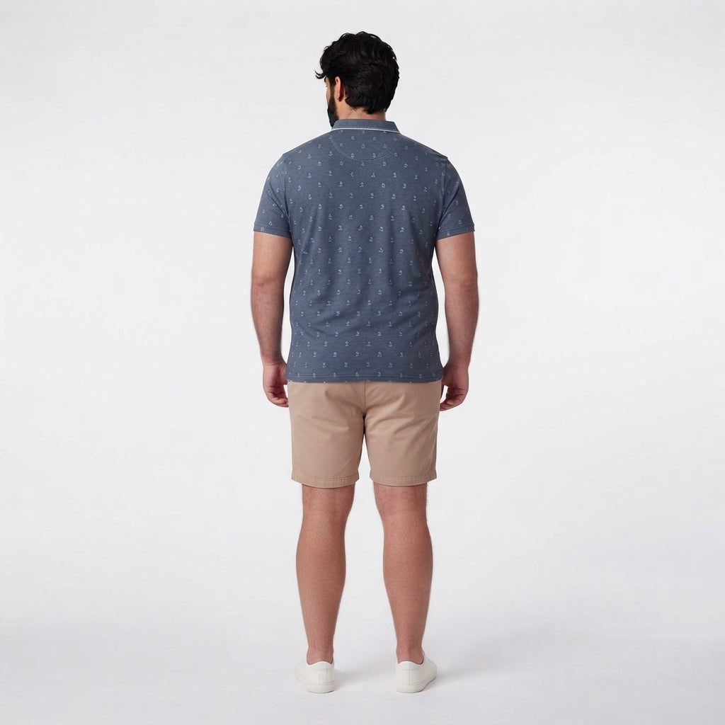Polera Piqué Diseño 569 azul piedra | MASX Chile
