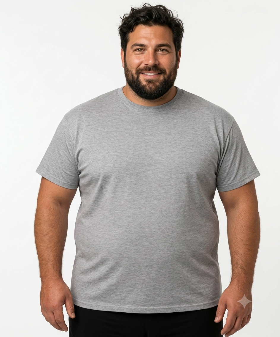Polera polo melange hombre talla grande – Algodón 100% | MASX Chile
