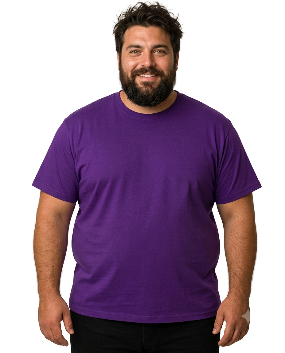 Polera polo morada hombre talla grande – 100% Algodón | MASX Chile
