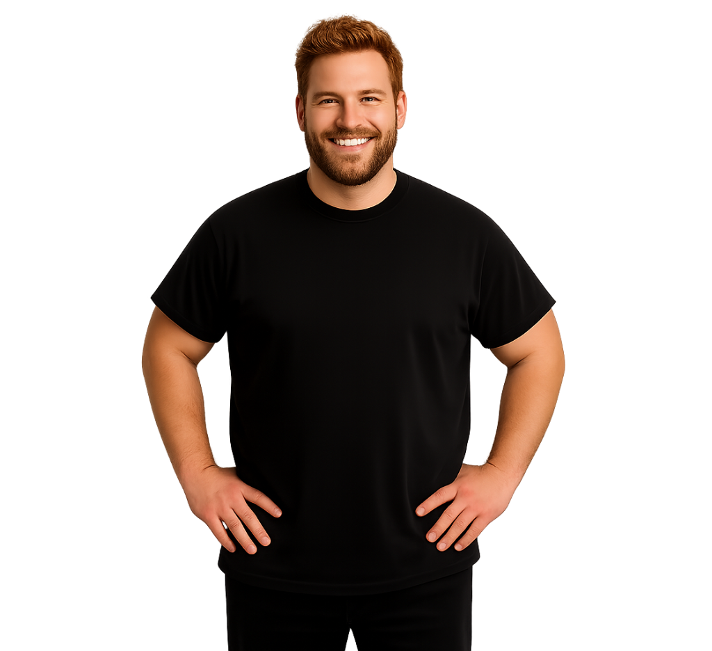 Polera polo negro para hombre talla grande – 100% Algodón | MASX Chile