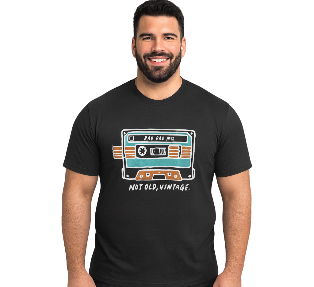 Polera print frontal 009 negro talla grande | MASX Chile