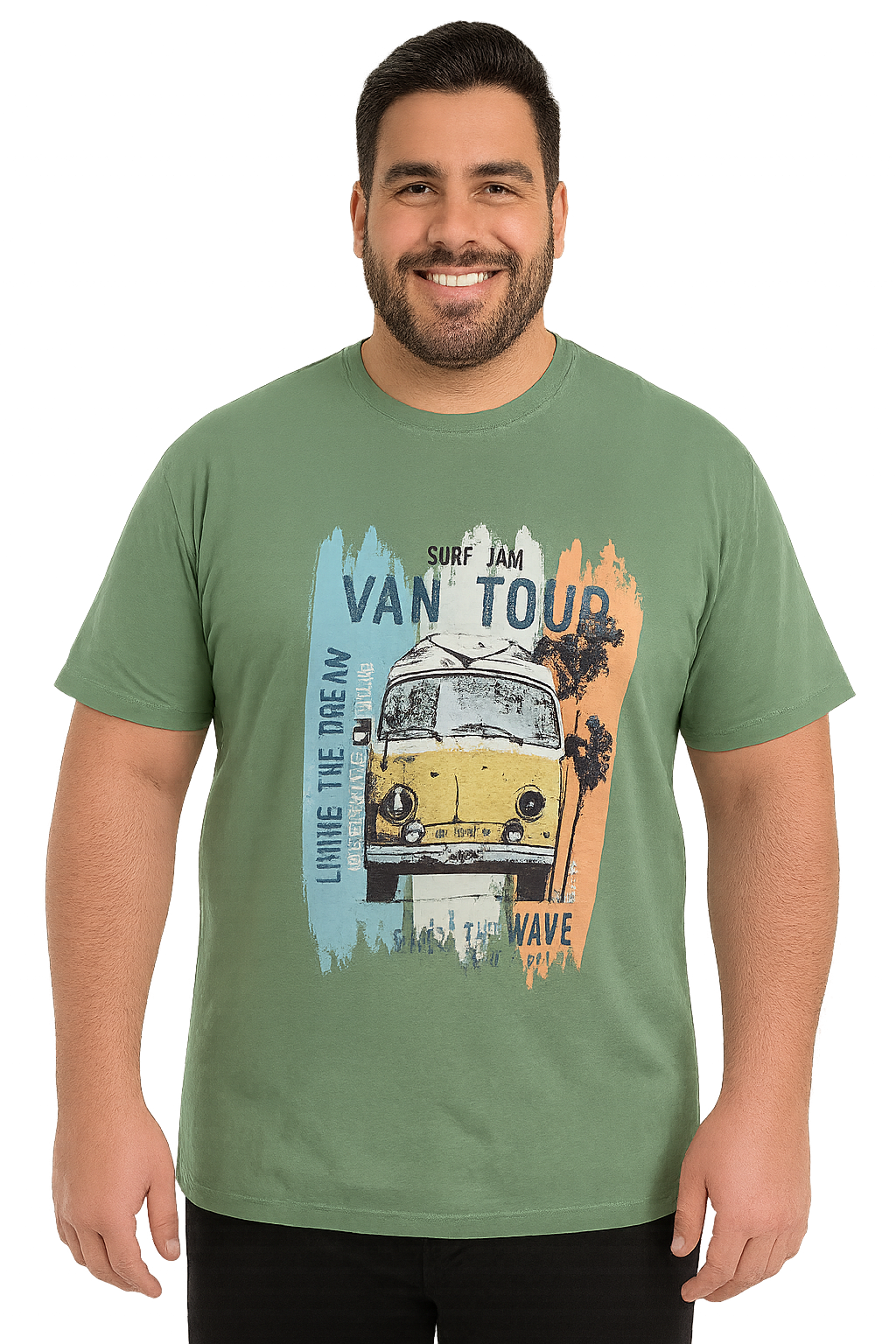 Polera print frontal 086 agua talla grande | MASX Chile