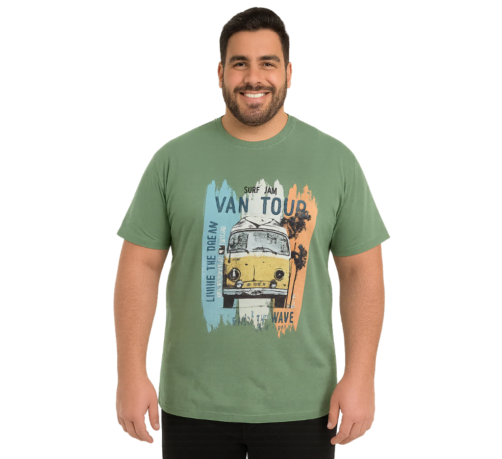 Polera print frontal 086 agua talla grande | MASX Chile
