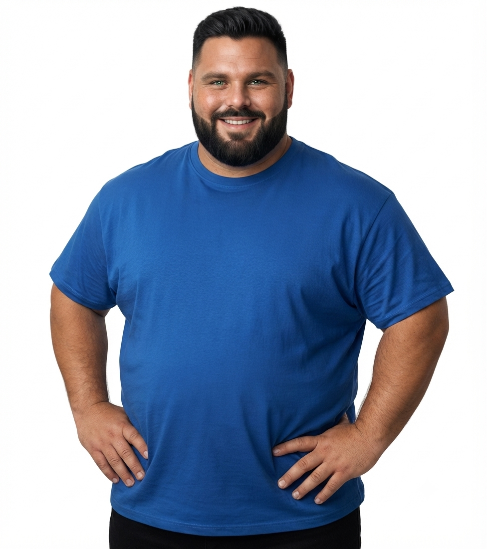 Polera polo azul rey hombre talla grande – Algodón 100% | MASX Chile