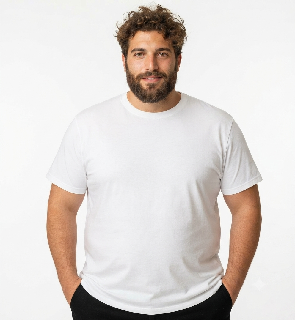 Polera polo blanca hombre talla grande – Algodón 100% | MASX Chile