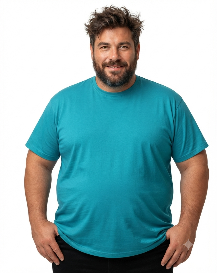 Polera polo celeste hombre talla grande – 100% Algodón | MASX Chile