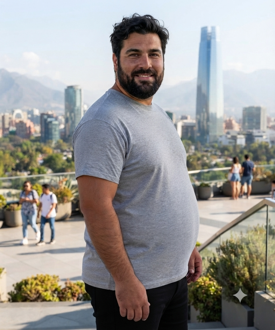 Polera polo melange 100% algodón Tallas Grandes hombre | MASX Chile