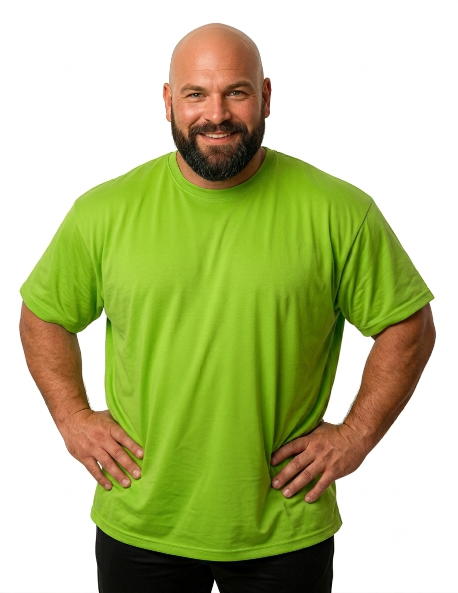 Polera polo verde limón hombre talla grande – 100% Algodón | MASX Chile