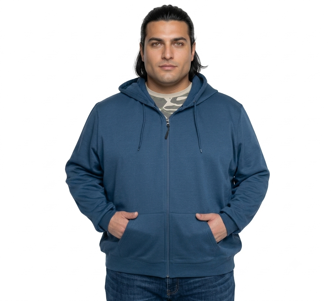 Polerón full zipper 079 Azul Marino | MASX Chile