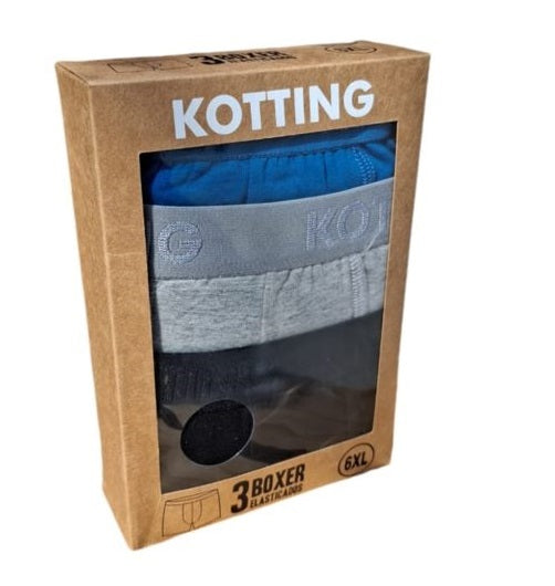 Bóxer elasticado tripack - 575 calipso - gris - negro