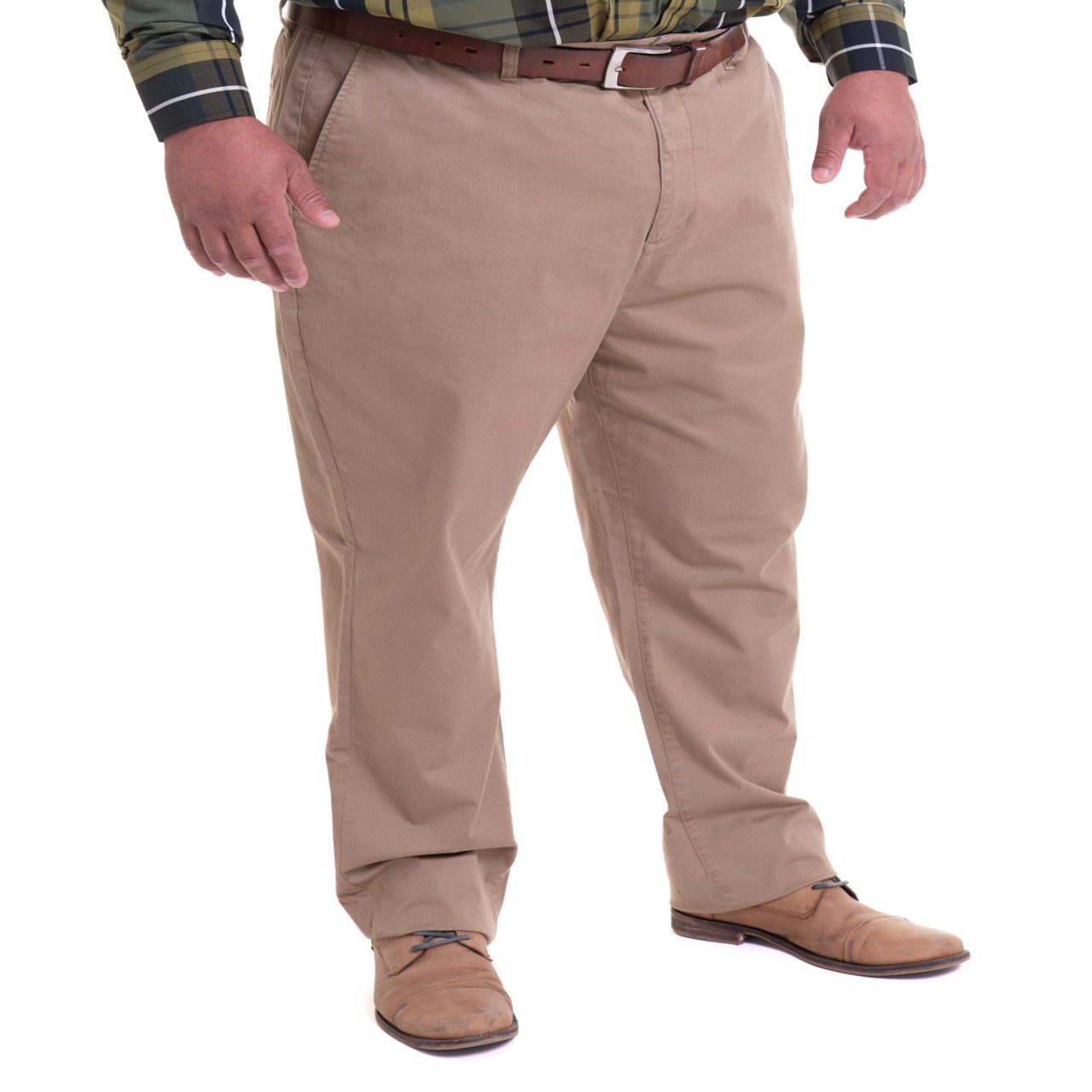 Pantalón frente plano slim fit spandex 031 beige medio | MASX Chile