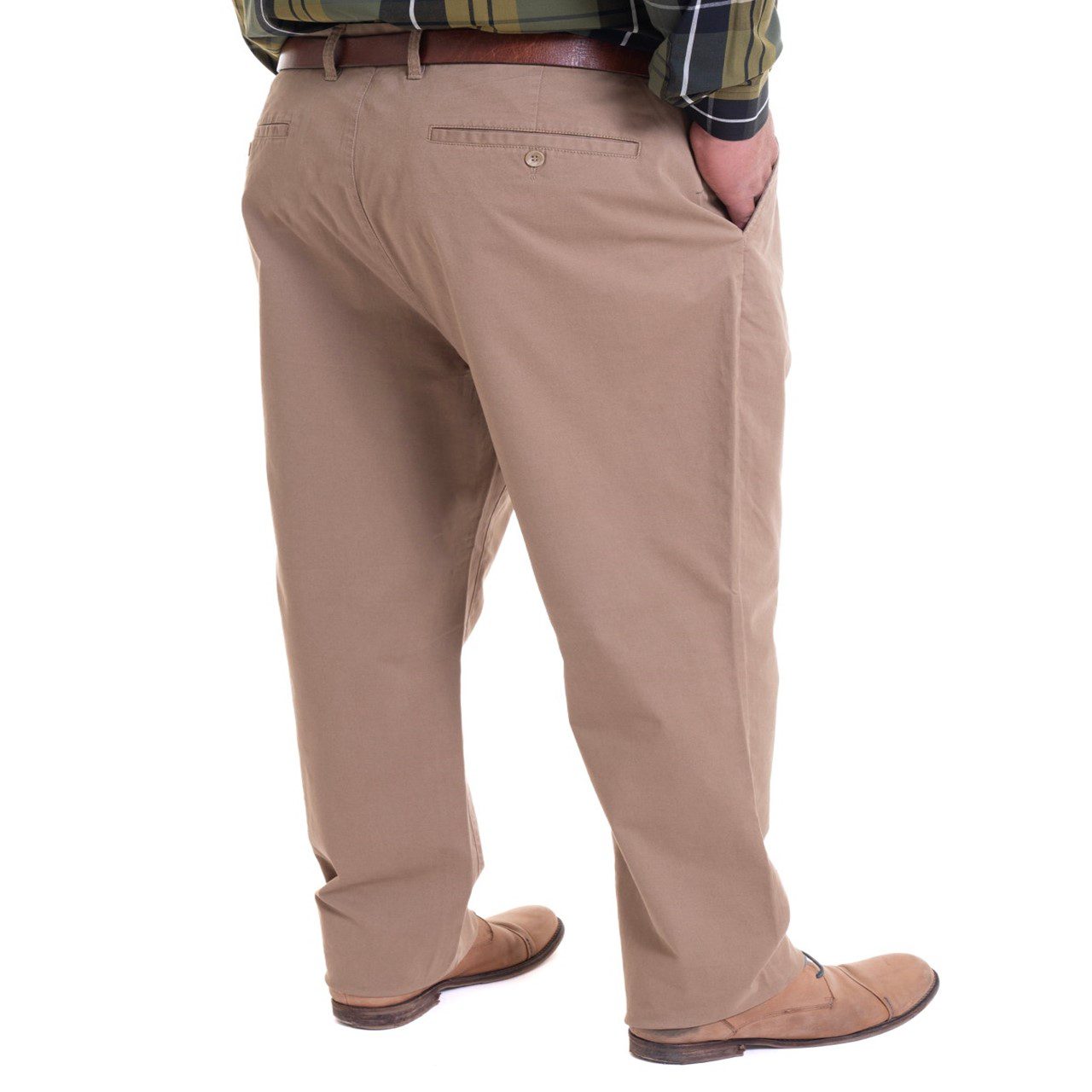 Pantalón frente plano slim fit spandex 031 beige medio | MASX Chile