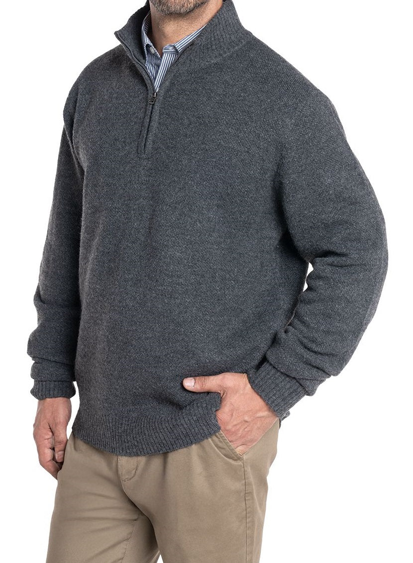 Sweater Half Zipper 003 Gris Medio | MASX Chile