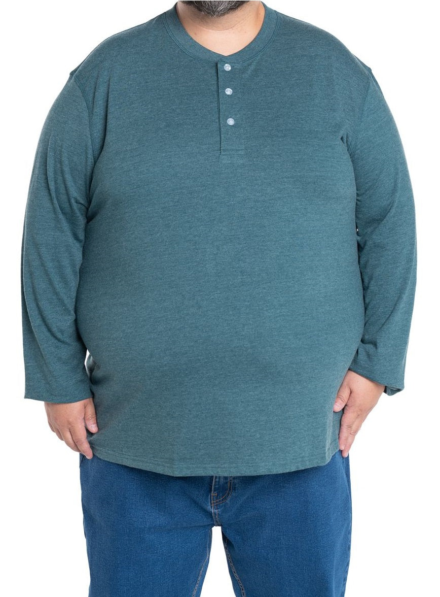 Polera manga larga Jersey botones 016 Verde Petróleo | MASX Chile
