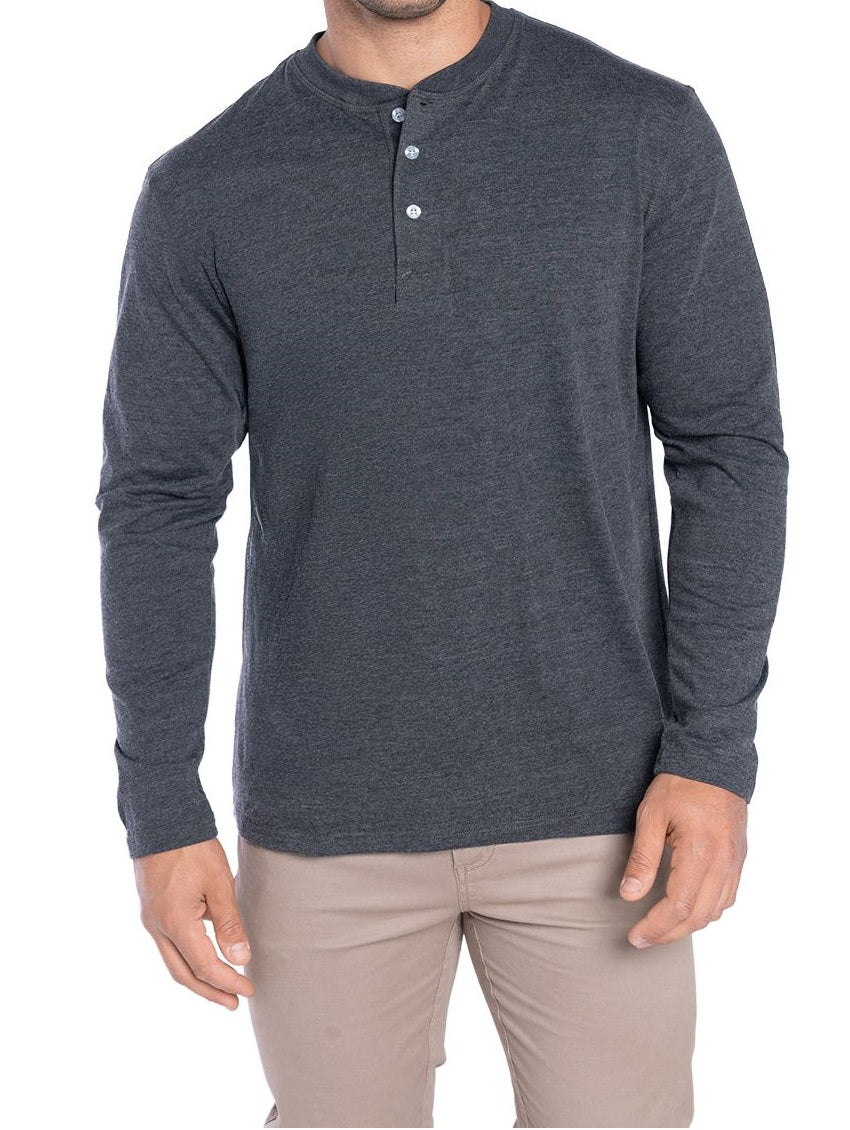 Polera manga larga Jersey botones 009 negro | MASX Chile