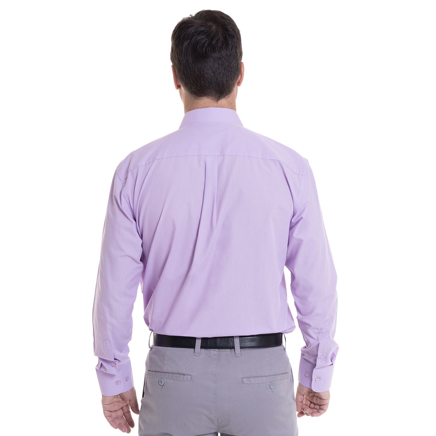 Camisa 062 lavanda lisa cuello italiano regular fit M/L